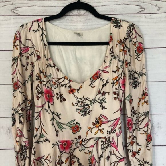 UO Ecote Rosalinda Floral Long Sleeve Dress 4 - Picture 4 of 7